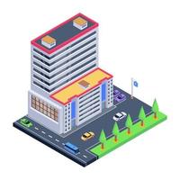 Skyscraper Building and Mall vector