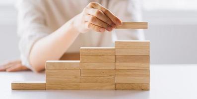 Ladder of career path to successful process concept business development photo