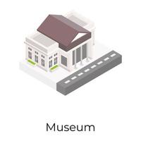 arquitectura de museos y edificios vector