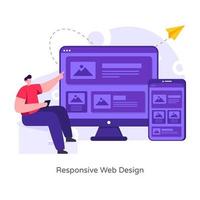 diseño web adaptable vector