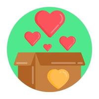 caja de entrega de corazón vector