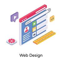 diseño y maquetación web vector