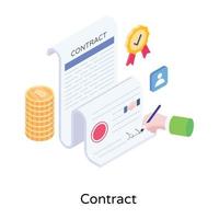 Contract and Agreement vector