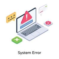 error y problema del sistema vector