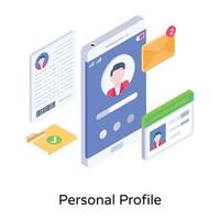 Personal Profile User vector