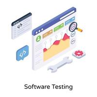 Software Web Testing vector