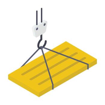 gancho de elevación de material vector