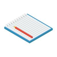 Writing Notepad Concepts vector