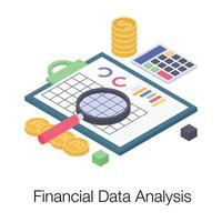 análisis de datos financieros vector