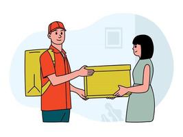 Home delivery vector design concept. Online order tracking and delivery service concept