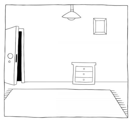 Cartoon Vector Illustration of a Room of the House