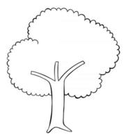 ilustración vectorial de dibujos animados de árbol vector