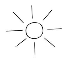 ilustración vectorial de dibujos animados de sol clima soleado vector