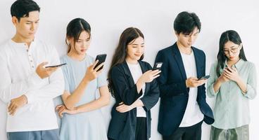 Everyone focuses on using phones, no one cares about anyone, the harm of technology photo