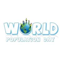 diseño de logotipo del día mundial de la población vector