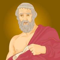 Portrait of the famous Greek philosopher Plato vector