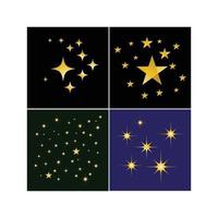 sparkling star golden background vector