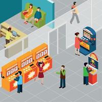 Game Machine Isometric Illustration Vector Illustration