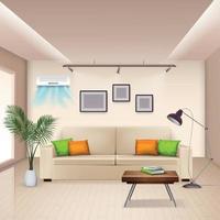 Air Conditioner Background Vector Illustration