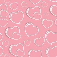 Heart Love Seamless Pattern Background Vector Illustration