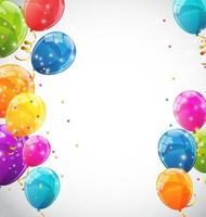 Color Glossy Balloons Background Vector Illustration