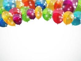 Color Glossy Balloons Background Vector Illustration