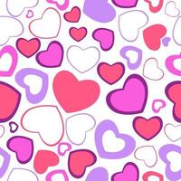 Heart Love Seamless Pattern Background Vector Illustration