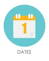 Dates Flat Icon vector