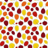 Autumn Leaves Seamless Pattern Background Vector Illustration