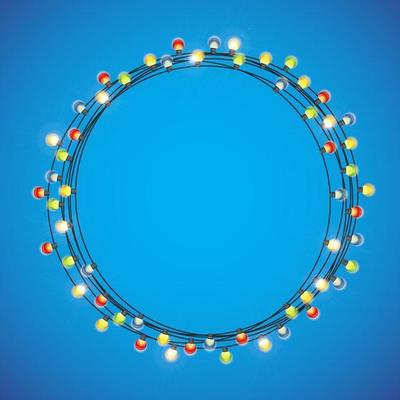 Circular Light Frame for Christmas and New Year