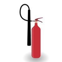 Red Fire Extinguisher Isolated on White Background. Vector Illus