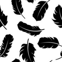 Bird Feather Hand Drawn Seamless Pattern Background Vector Illus