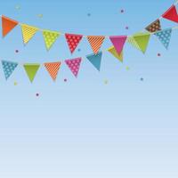 Party Background with Flags Vector Illustration