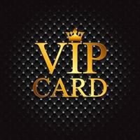 Elegant Dark VIP Card Vector Illustration