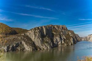 Danube gorge in Djerdap on the Serbian-Romanian border photo