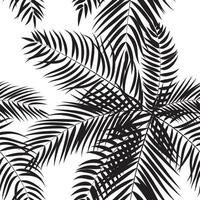 Palm Tree Leaf Silhouette Seamless Pattern Background vector