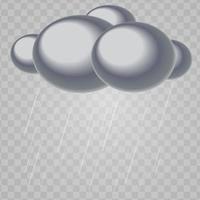 Abstract Cloud with Rain Drops vector