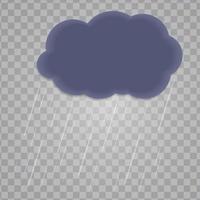 Abstract Cloud with Rain Drops vector