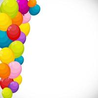 Color brillante feliz cumpleaños globos banner fondo ilustración vectorial vector