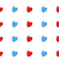 Color seamless pattern of balloons. Simple flat illustration on white background vector