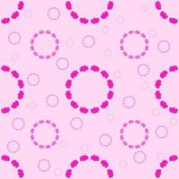 Seamless pattern of abstract circles of red color on a pink background vector