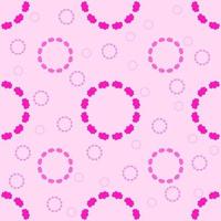 Seamless pattern of abstract circles of red color on a pink background vector