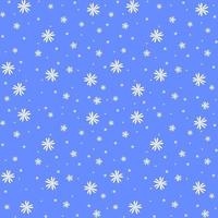 Simple flat abstract background with falling snowflakes from the sky vector