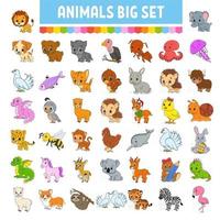 Set of stickers with cute cartoon characters. Hand drawn. Colorful pack. Vector illustration. Patch badges collection for kids. For daily planner, organizer, diary.