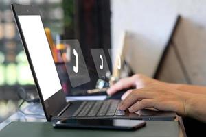 Businessman working on data analytics process management with financial charts and graph and automated marketing dashboard photo