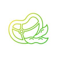 Soy meat gradient linear vector icon. Natural vegetable protein. Vegeterian meat types. Tasty meal preparation. Thin line color symbols. Modern style pictogram. Vector isolated outline drawing