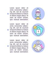 Benefits of selling on online marketplaces concept line icons with text. Page vector template with copy space. Brochure, magazine, newsletter design element. Business linear illustrations on white