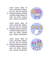 Starting new business on marketplaces concept line icons with text. Page vector template with copy space. Brochure, magazine, newsletter design element. Online market linear illustrations on white