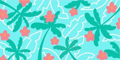 Beautiful And Fresh Floral Doodle Pattern vector