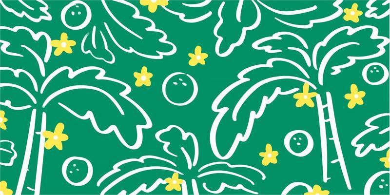 Random And Abstract Floral Doodle Pattern